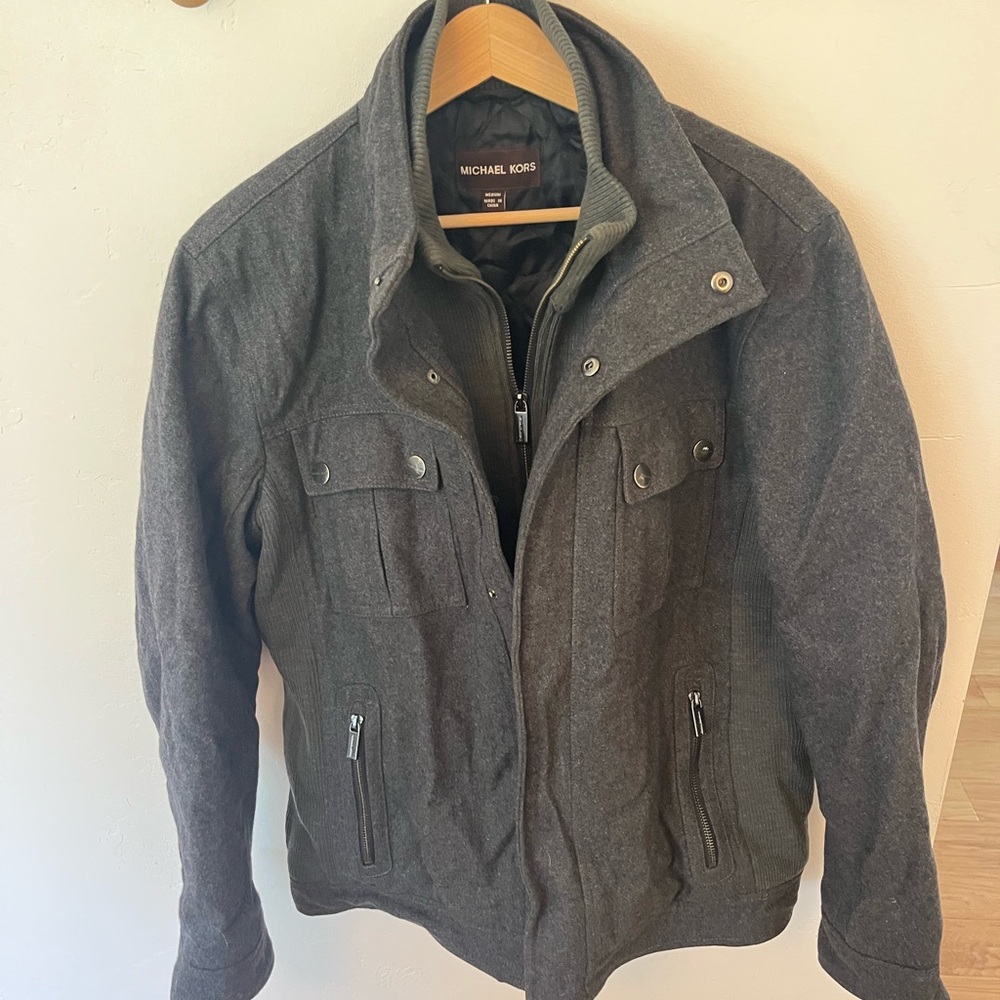 Michael Kors Charcoal Military Jacket